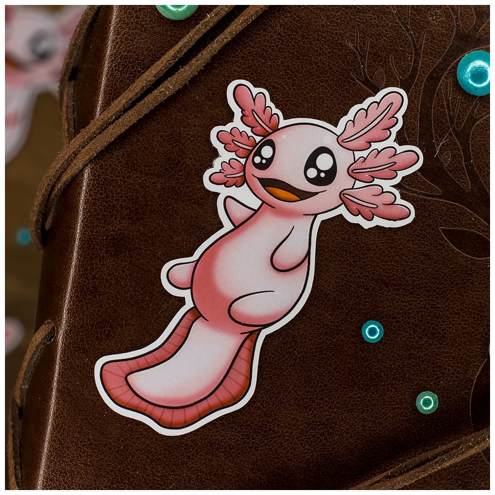 FlokatiDesign's tweet photo. Look at this cute little pink predator! Isn't it adorable? 

https://t.co/mjVfNbwsVX

#etsyde #etsy #stickershop #etsyseller #smallbizowner #adorable #axolotl #axolotlsofinstagram #axolotllover #axolotlofinstagram https://t.co/R9yM21G8AO
