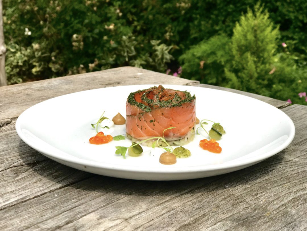 the_whitehart's tweet photo. Home-cured salmon gravadlax, marinated cucumber salad, dill and mustard dressing… on our menu now #Homemade #ChefTalent #AARosettes #Foodie https://t.co/jWd4UMuiKM