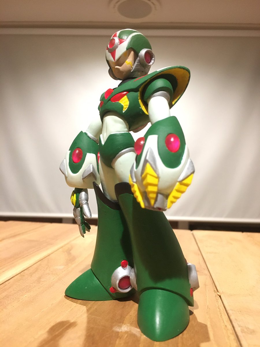 thanks_koji's tweet photo. ようやく人生初ガレージキットを組み上げることができた😅再現度の高さに一目惚れして購入したけれど、やっぱりカッコイイ!!ロックマン好きにはたまらない逸品です✨毎日コツコツ塗装して完成させました👏
#ロックマンXメガミッション
#MADHANDS
#Rイクス https://t.co/d9cPTyZ1v6