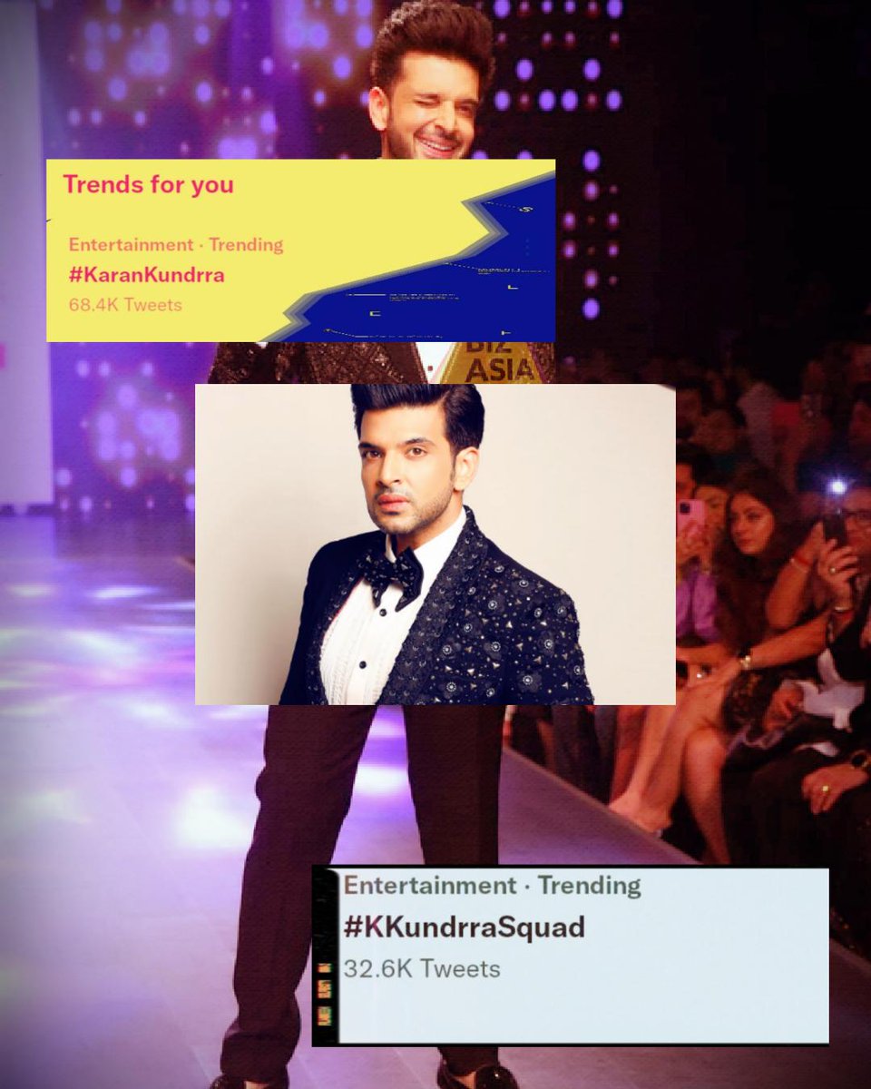 IamTeamKKundrra's tweet photo. Woah KK FAM 💥💪✌️📢

Both #KaranKundrra AND 

#KKundrraSquad are trending

 Organically with 68.4K + tweets and

 32.6K tweets respectively 💥✌️

Congratulations Everyone 🎊 👏 

 #DDJWithKaran @kkundrra 🧿🕺💥✌️ https://t.co/zxfkQrzPEU