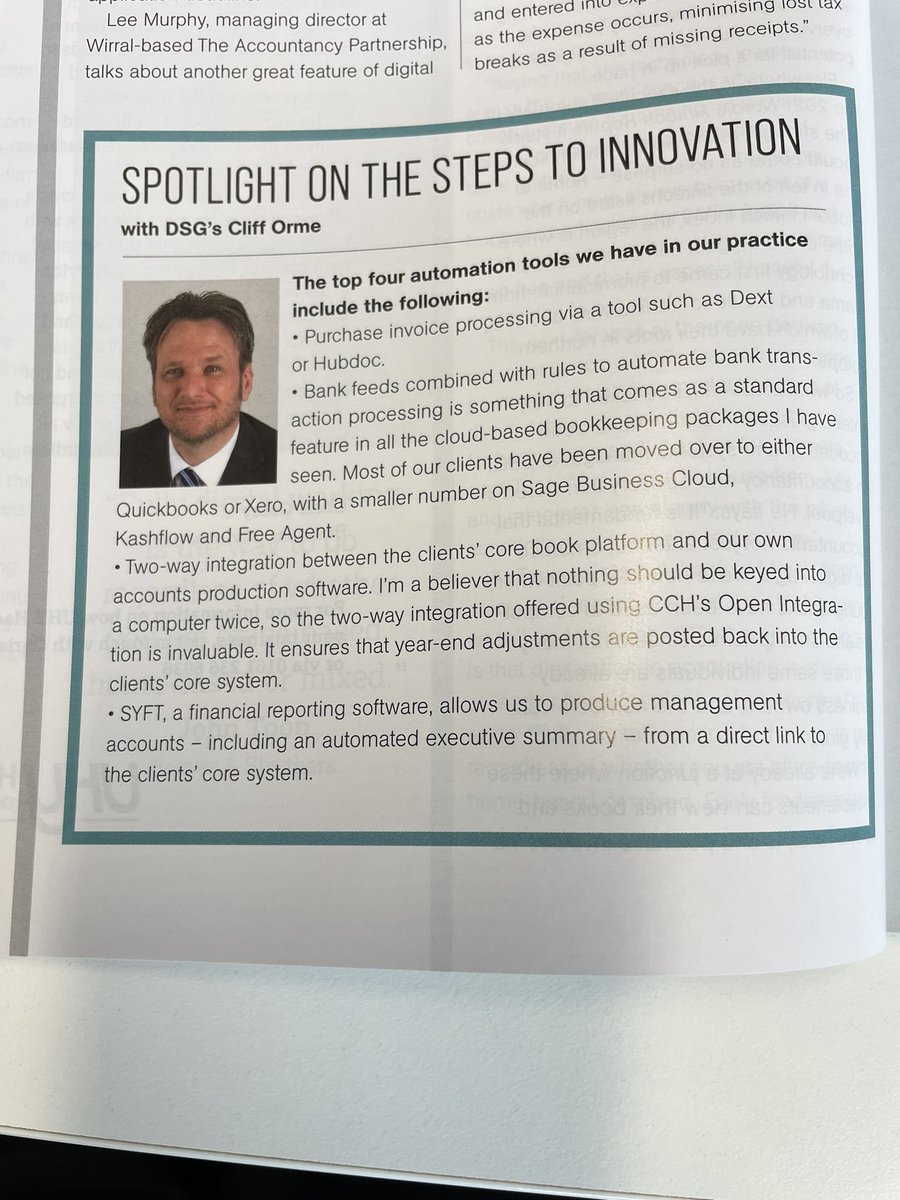 Cliff Orme of @DSG_Accountants gives his thoughts on Cloud accounting and systems in the latest issue of <a href="/insidernwest/">Insider</a> #CloudAccountingSoftware #advisors #innovation #liverpool #NorthWales