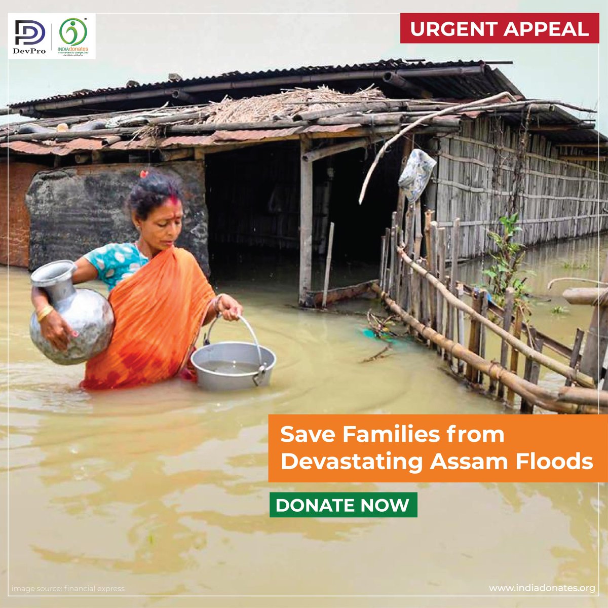 indiadonatesID's tweet photo. ASSAM NEEDS OUR HELP! 
Thousands of families are currently at the mercy of relief work for their survival. We are working with our partner NEADS to provide emergency relief in terms of food and  hygiene kits to 1500 families. 

DONATE NOW
https://t.co/KUvsWu0L4q https://t.co/kdjGKQVbEu
