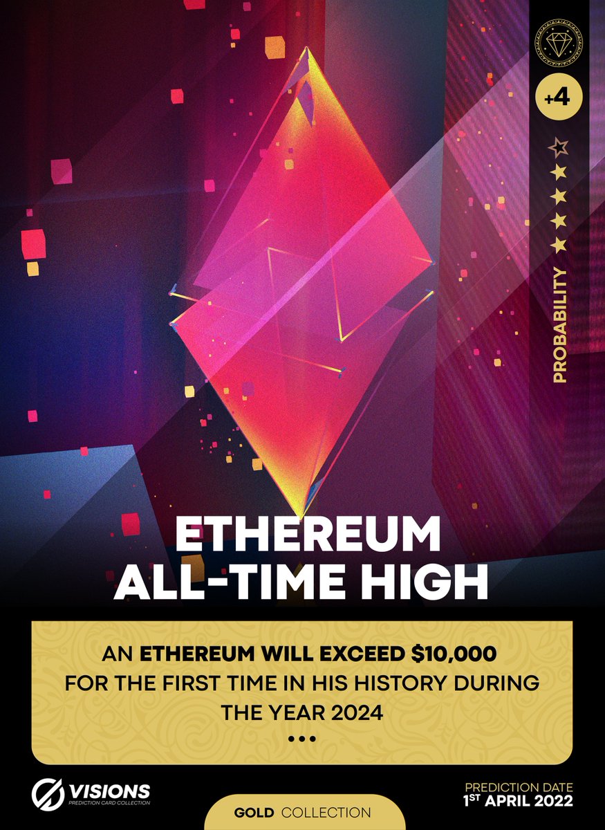 CardPrediction's tweet image. Visions | Ethereum All-Time High
opensea.io/Prediction_Car…
✅ Bronze, Silver and Gold Edition
✅ Category Finance &amp;amp; Economics
✅ You trust in Ethereum
#nftart #nftcollectors #NFTCommunity #nftsale #Ethereum