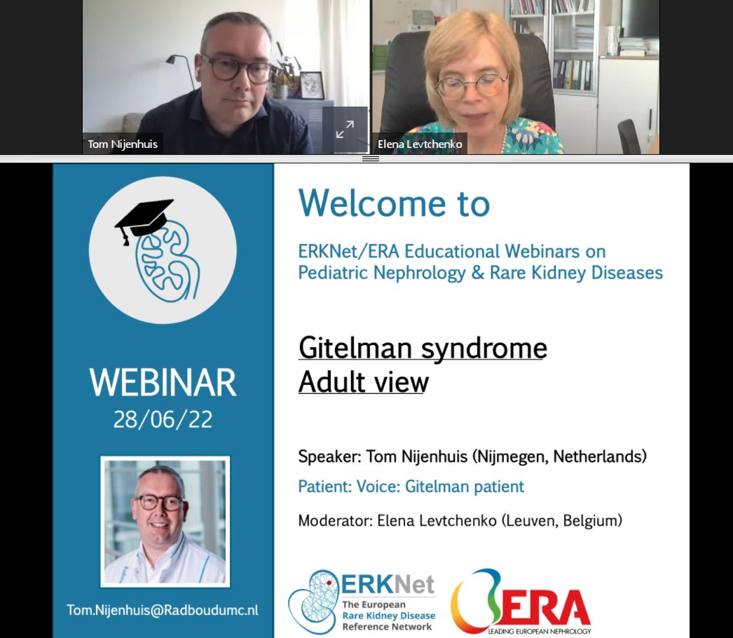 LilianCVillalba's tweet image. 💥Amazing webinar!! #Gitelmansyndrome Adult view. Dr Tom Nijenhuis 🇳🇱 @EuRefNetwork @EspnYpnn @Alanepe1 @ESPNSociety