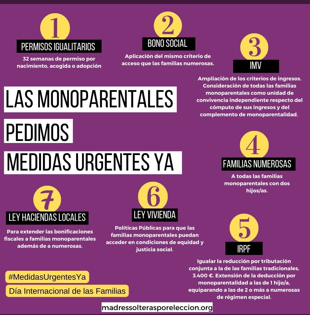 SUSPENSO al <a href="/IgualdadGob/">Ministerio de Igualdad</a>, <a href="/Haciendagob/">Ministerio de Hacienda</a> ,acabado el curso escolar y las #familiasmonoparentales seguimos discriminadas, fiscalmente, permisos cuidados, conciliación. Hasta cuando? #LasMonoparentalesNoPodemosMas
#SuspensoEnMonoparentalidad
#MedidasUrgentesYA