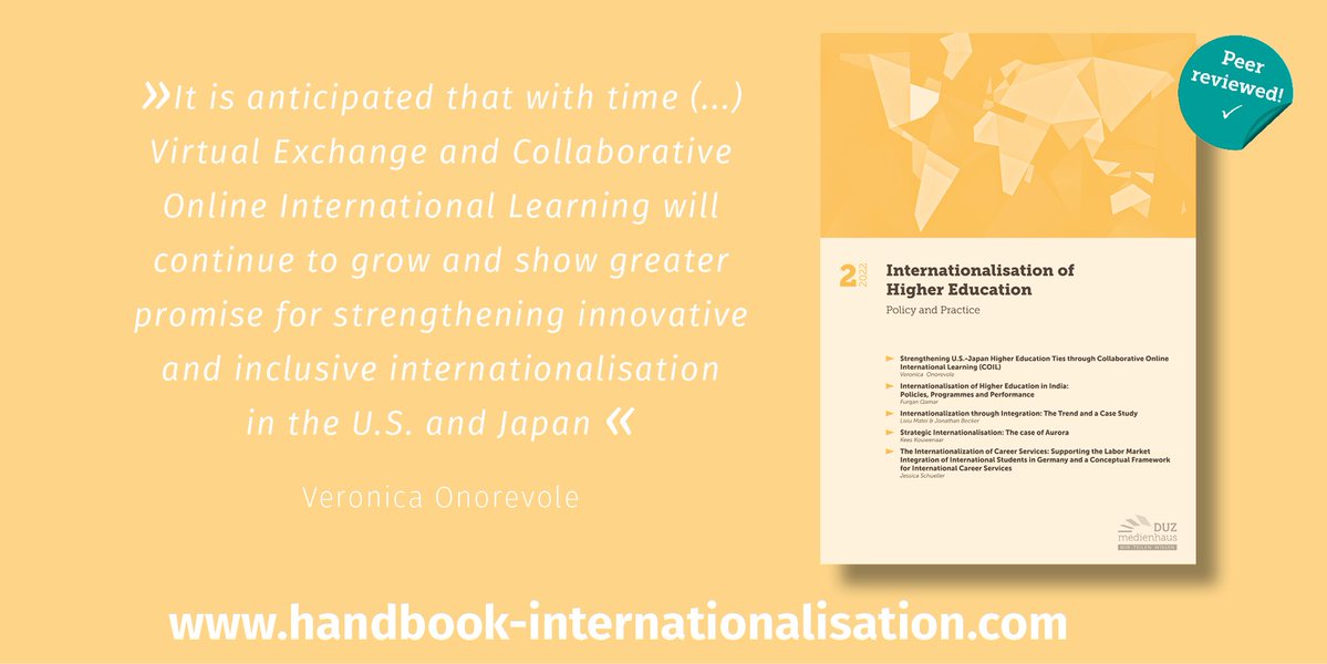 DUZ_HigherEd's tweet photo. READ in our 2/2022 Summer issue about:
a recent 🇺🇸U.S.-Japan 🇯🇵 bilateral government initiative that piloted VE &amp; COIL to enhance higher education relations beyond study mobility
both in a pre-COVID and a post-COVID context.
https://t.co/BcTP4uxSk3
@VOnorevole https://t.co/6e1vWrbseQ