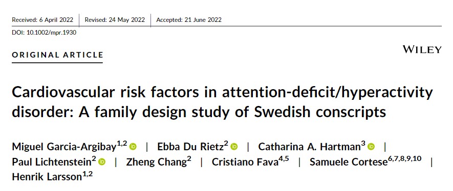 Samuele Cortese (@cortesesamuele) on Twitter photo IMPORTANT study led by Miguel Garcia-Argibayn - <a href="/LarssonPsychEpi/">Henrik Larsson</a>'s lab. We found that #cardiovascular conditions in #ADHD are not related to ADHD #pharmacotherapy. Rather, they are in part due to shared familial risk factors between #ADHD and #cardiovascular conditions. IMPORTANT study led by Miguel Garcia-Argibayn - <a href="/LarssonPsychEpi/">Henrik Larsson</a>'s lab. We found that #cardiovascular conditions in #ADHD are not related to ADHD #pharmacotherapy. Rather, they are in part due to shared familial risk factors between #ADHD and #cardiovascular conditions.