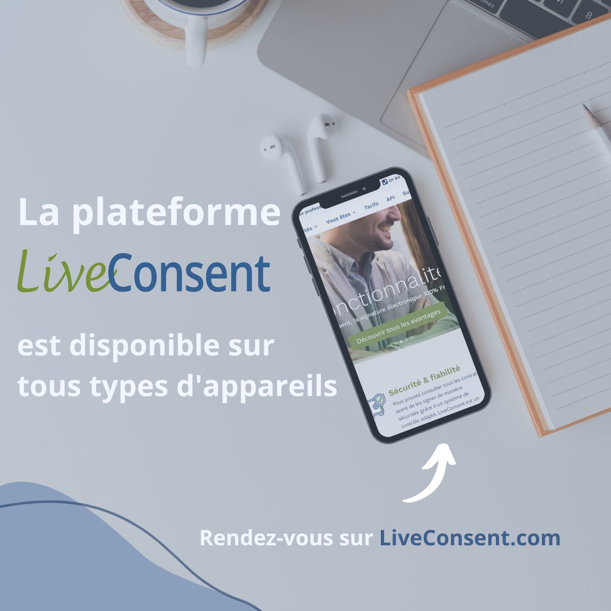 La plateforme LiveConsent est disponible sur tous types d'appareils. 📲💻✨

#liveconsent #signatureélectronique