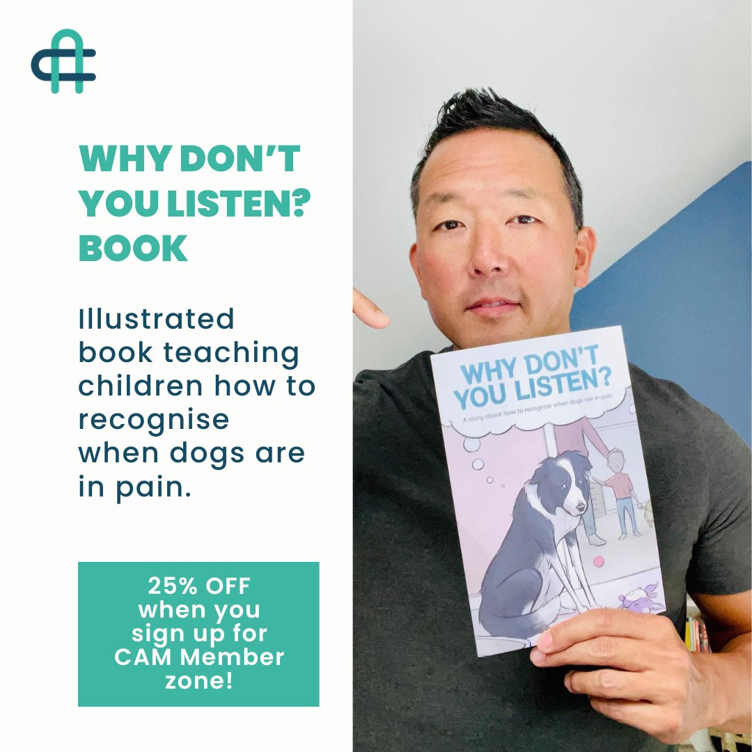 🥳Back in stock!!!🥳
A must read for all families that share their lives and homes with our four-legged friends.
camonlineshop.com/why-dont-you-l…

Get this at a discount when you sign up to be a CAM member: 
caninearthritis.co.uk/member-zone/

Thank you @michaelshikashio for your support!
