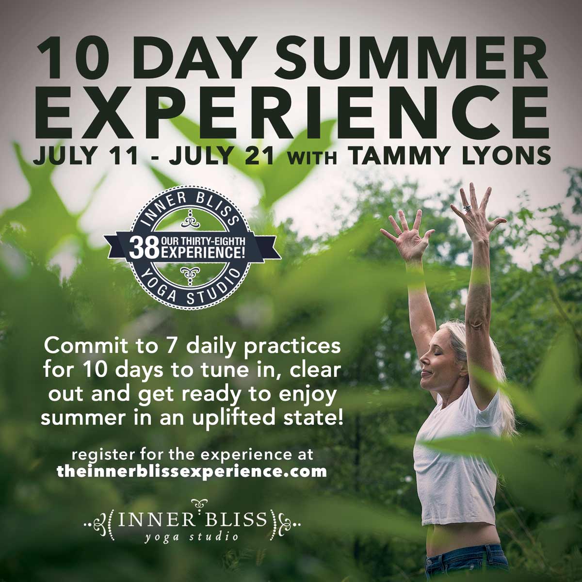 FOR LOCAL AND VIRTUAL STUDENTS! 
The Experience offers many blissful benefits, including:
• Clean, unprocessed foods
• Hydration
• A regular yoga practice
• Body listening
• Stillness, gratitude, giving, and mantras
theinnerblissexperience.com/sign-up/p/expe…