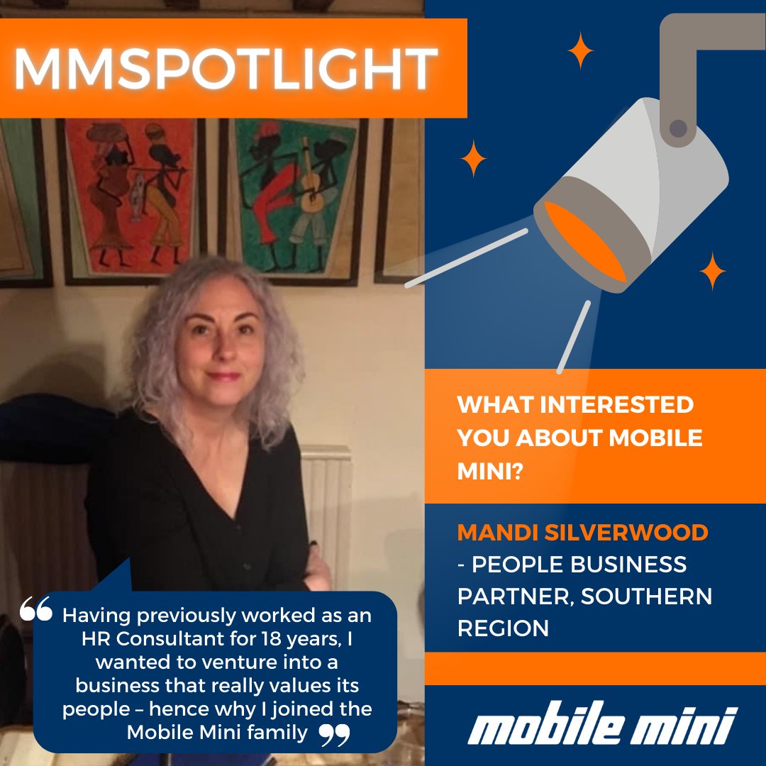 Algeco_Official's tweet photo. We would like to shine an #MMSpotlight on Mandi Silverwood, #People Business Partner - Southern Region, as she explains what interested her about #MobileMiniUK.
๐ Mobile Mini - Southern Region
Thanks for sharing Mandi!
#Careers #HR #Development https://t.co/j51eUeWpTU