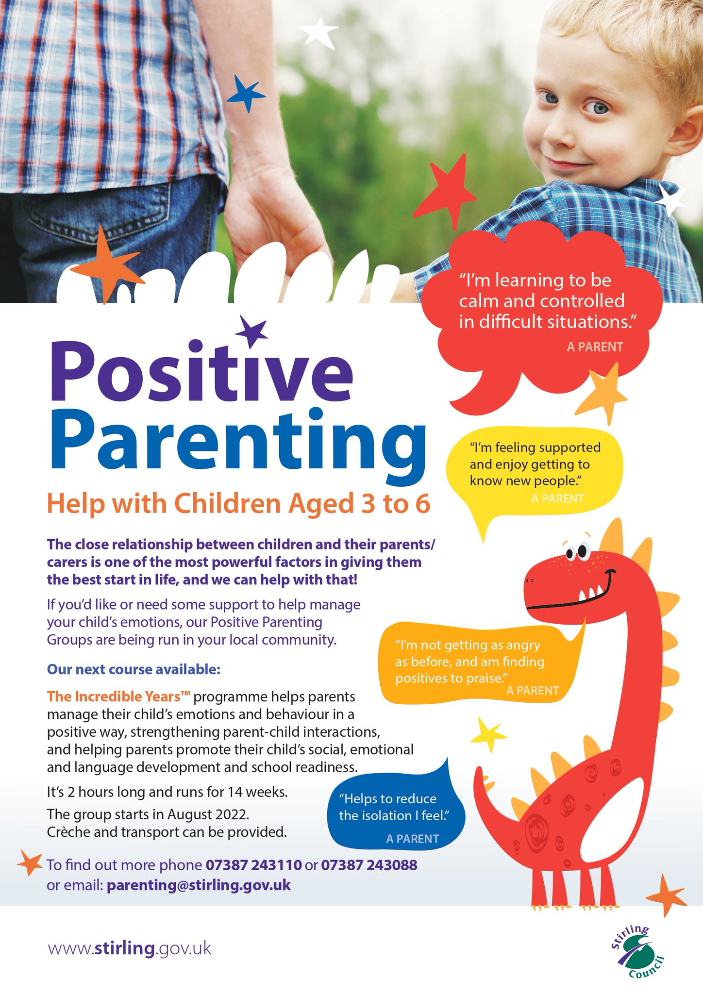 Stirling Council on Twitter "Positive Parenting Groups are available