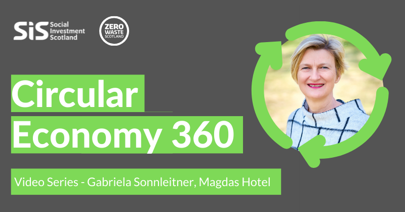 The second of our recorded #CircularEconomy 360 interviews is now live!

We're delighted to chat with Vienna-based CEO of magdas Hotel,   Gabriela Sonnleitner.

Find out more about Gabriela and watch the video over on our blog - bit.ly/3QUxyOI