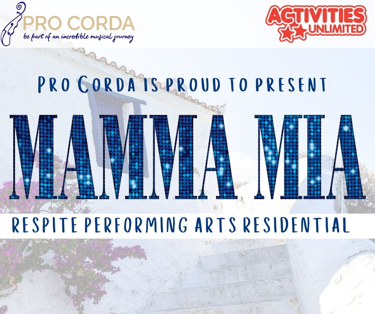 We’ve finally convinced Andrew to put on an AU version of MAMMA MIA! 10-11 Sept '22 at Leiston Abbey. So prepare your best ABBA costume and dance moves! We hope you can join us for the most super-charged AU ever! Booking now at procorda.com/au or call the office.