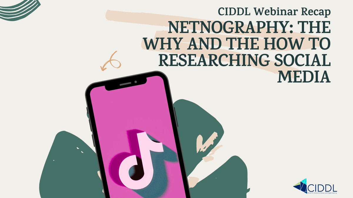 _CIDDL's tweet image. Missed the Netnography webinar last week? Check out the follow up blog post and recording here tinyurl.com/NetnographyCID… !

@udlirn @cast_udl @tjeeiofficial @uacoehp @kusoehs @KUSpecialEd @krystle_merry @Stefanie_McKoy  #EducatorPrep #HigherEd #TeacherPrep #ISTELive #ISTELive22