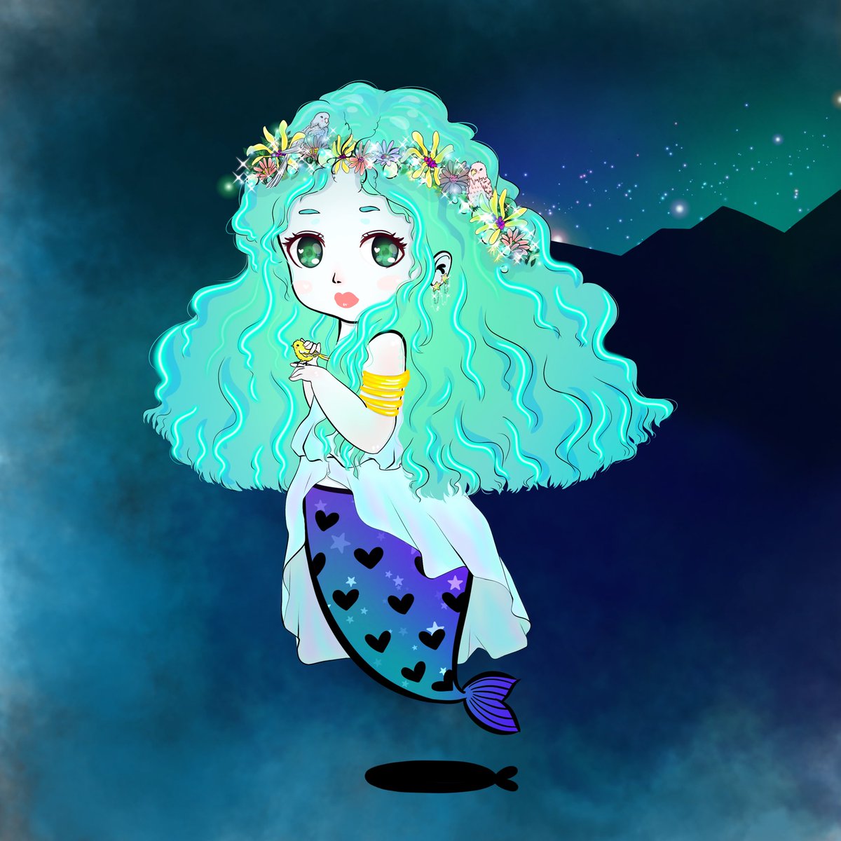 <a href="/irononeNFT/">IRON ONE 🦾</a> สวัสดีค่ะ คุณพลอยและทีม IRON ONE 

ขอฝากผลงาน mini mermaid เข้าร่วมรายการด้วยนะคะ

น้องๆ มาจากคอลเล็คชั่น นี้ค่ะ

opensea.io/collection/min…

คอลนี้มีทีมงาน 2 คน คือเรากับลูกสาวค่ะ 

ขอบคุณค่ะคุณพลอย