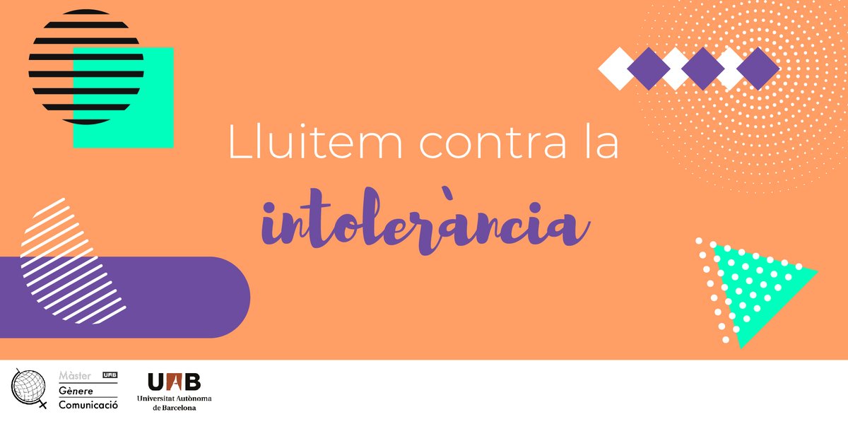GIC_UAB's tweet image. Luchamos contra la intolerancia

Estudia periodisme feminista per uns mitjans igualitaris - MATRÍCULA OBERTA

uab.cat/web/postgrau/m…

Estudia periodismo feminista por unos medios igualitarios - MATRÍCULA ABIERTA

 #MasterUAB #periodismofeminista #estudiosdegenero