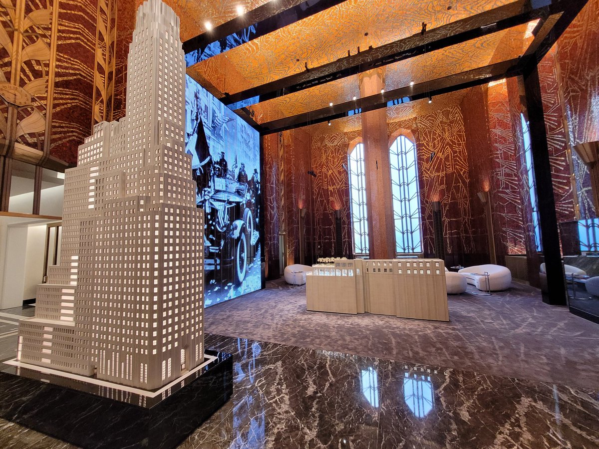 L'art déco au top au One Wall Street, cet immeuble de bureaux de 100.000 m2 en cours de transformation en appartements.