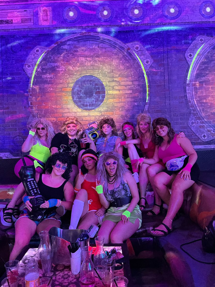 TaylorRJones02's tweet photo. I can’t wait to show my future kids pictures of all their aunties and I wearing mullets and living our absolute best life on our girls trip. I wish I could relive this night over and over again. https://t.co/wCRyI7rp9f