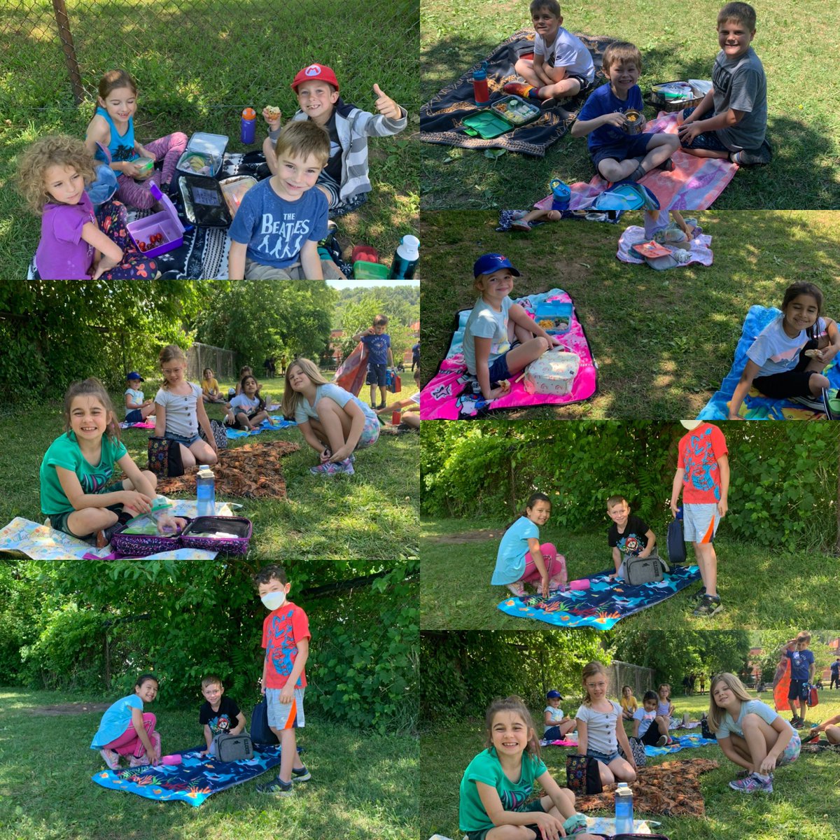 Yesterday 1Winsor loved their outdoor picnic! It was a perfect day for it! 😎 #raysrock