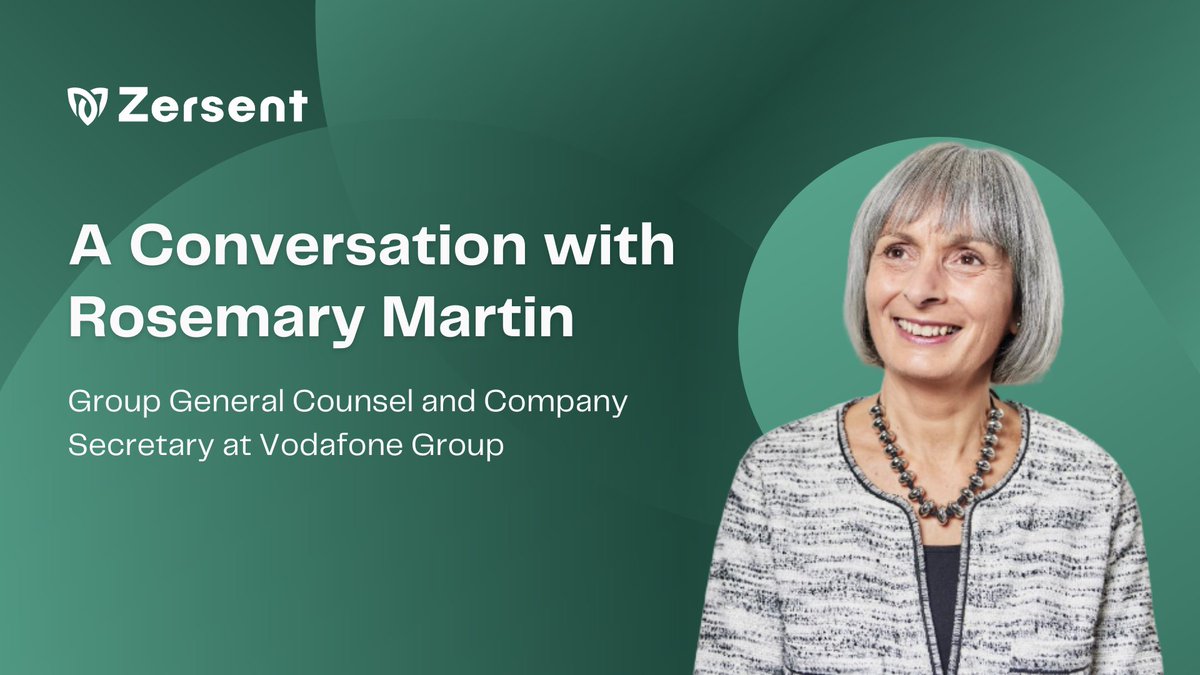 Zersent (@gozersent) on Twitter photo We recently spoke with Rosemary Martin, Group General Counsel and Company Secretary at <a href="/VodafoneGroup/">Vodafone Group</a>, about #ESG in volatile #markets, addressing ESG barriers at the board and leadership level, and the future of ESG.
Listen to the full conversation here: zersent.com/webinar-rosema… We recently spoke with Rosemary Martin, Group General Counsel and Company Secretary at <a href="/VodafoneGroup/">Vodafone Group</a>, about #ESG in volatile #markets, addressing ESG barriers at the board and leadership level, and the future of ESG.
Listen to the full conversation here: zersent.com/webinar-rosema…
