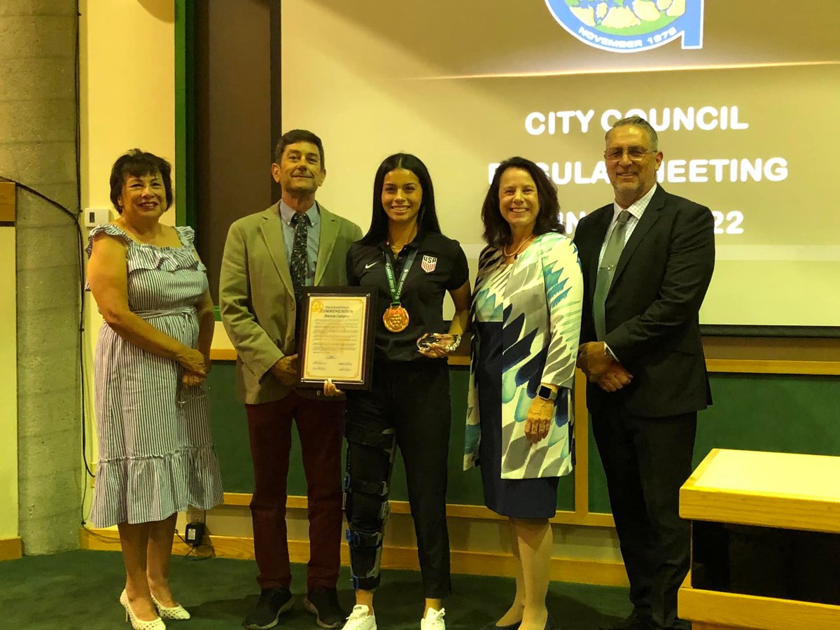 supervisorrowe's tweet photo. At last night's City Council meeting, Anessa "Nessi" Campos was recognized as the first international gold medal winning athlete to call the @CityofGT home. 

Nessi plays forward for the USA Deaf Soccer Women's team, which took home the gold at the recent Deaflympics in Brazil! https://t.co/KgNqbR2mCF