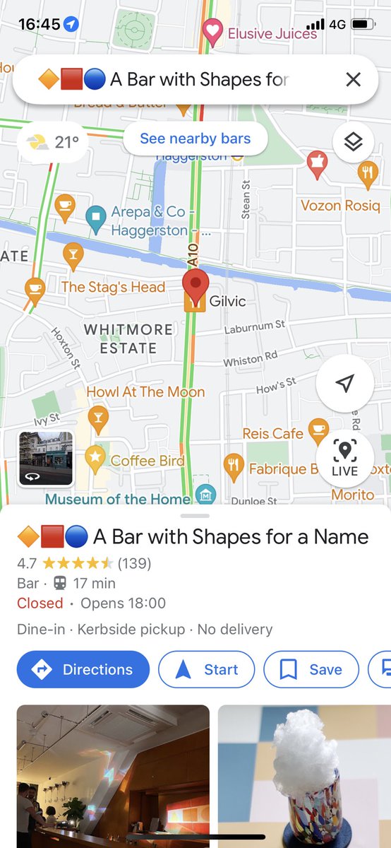 Albochenski's tweet photo. Naming your bar after emojis to stand out on #GoogleMaps - genius https://t.co/cV8lN8OWKs