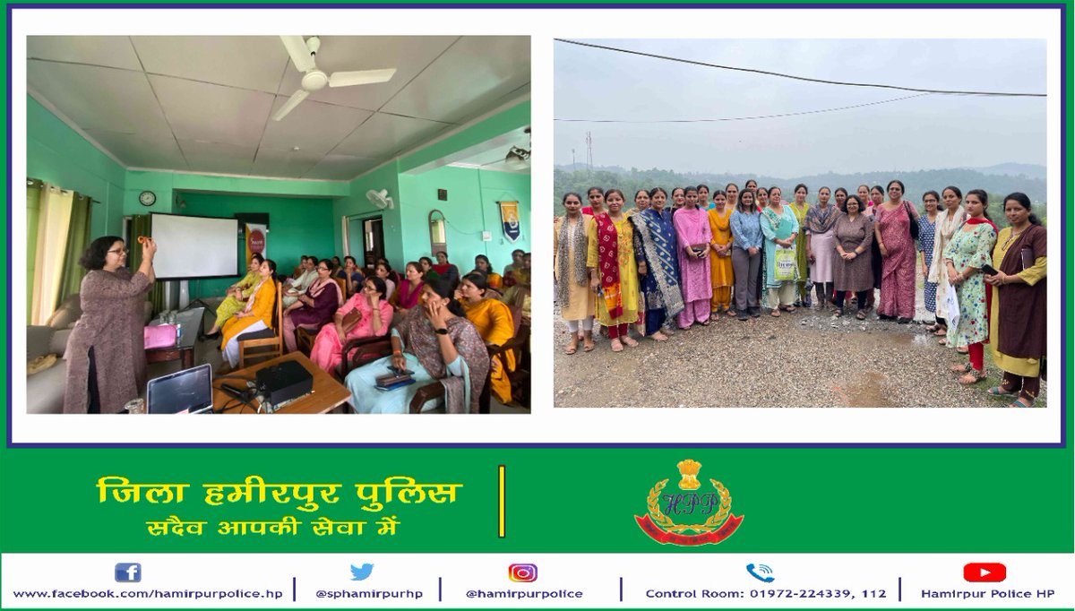 sphamirpurhp's tweet photo. #HamirpurPolice #SpecialWorkshop          #MenstrualHygiene 
As a part of welfare measure and  raise awareness about the importance of menstrual hygiene among the female police officials and wives of police personnel of district Police Hamirpur, today a special workshop https://t.co/Za72vtKvz8