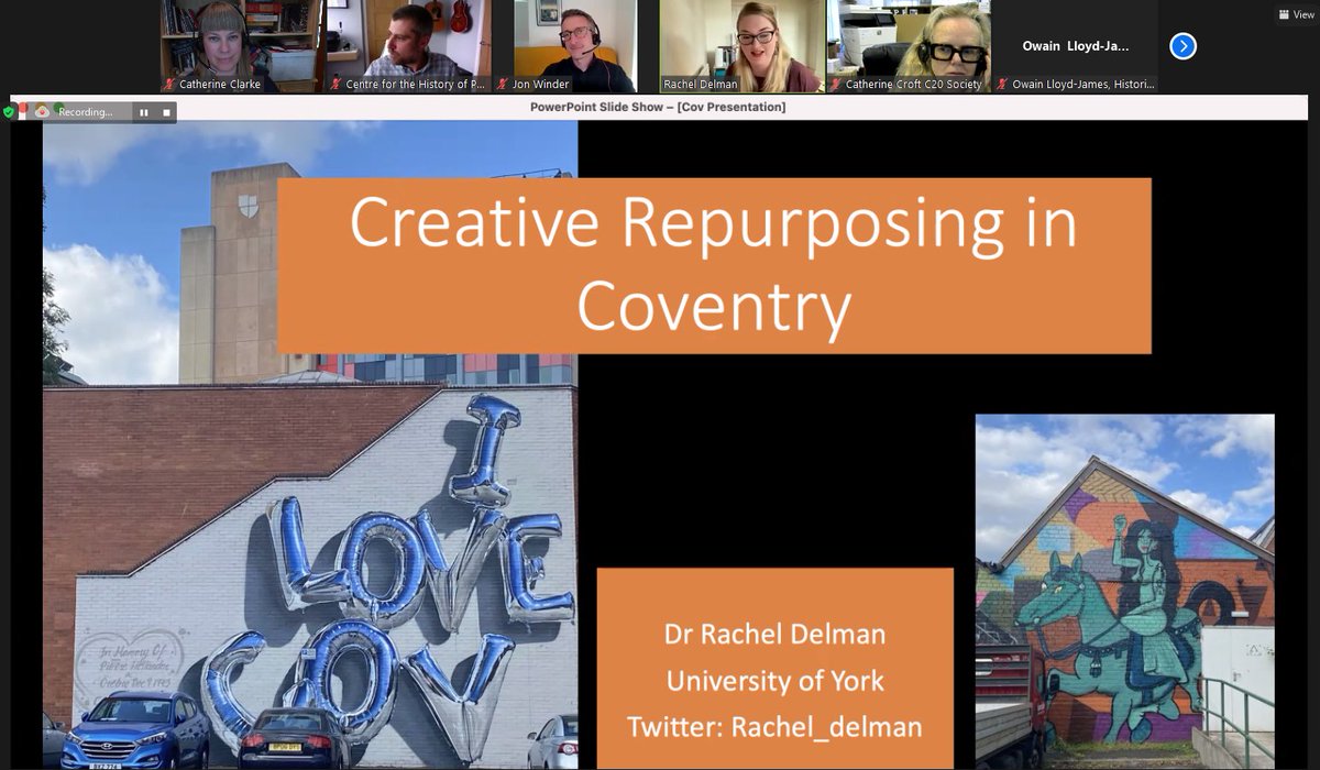 CHPPC_IHR's tweet photo. Now we're hearing from @rachel_delman on #CreativeRepurposing in #Coventry. She's met many people in the city and explored a huge range of #heritage and #arts projects. https://t.co/lCErPhYtG1