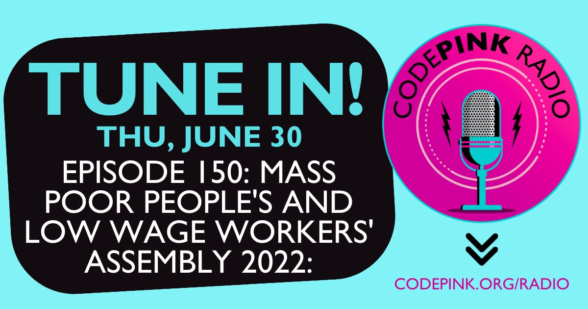 Tune in 🎙 tomorrow to CODEPINK Radio. 

Forward Together! https://t.co/16QBFWWLHz