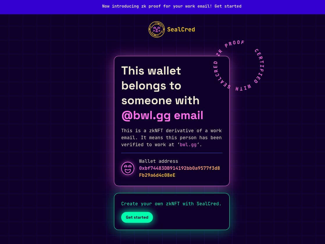 What if you could anonymously prove you belong to an org by verifying your work email in a privacy-preserving / zero-knowledge way?

sealcred.xyz/0x9379eA41e6d8…

Introducing zk proof of work ^email or zero mail proof by <a href="/sealcred/">sealcred.xyz (⚠️ in alpha beware ⚠️)</a> (on testnet)

paging: <a href="/dwr/">Dan Romero</a>, <a href="/balajis/">Balaji</a>, <a href="/VitalikButerin/">vitalik.eth</a>