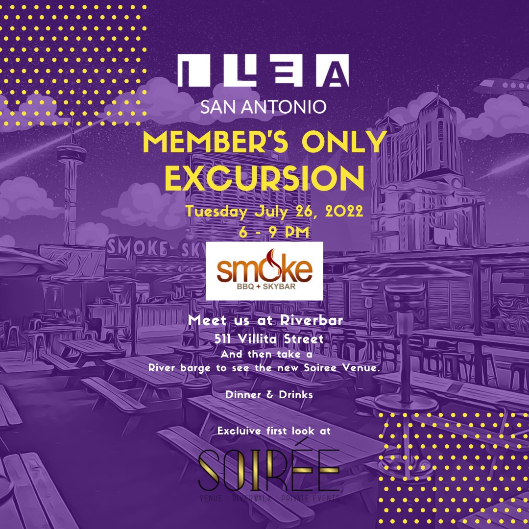 ILEAsatx's tweet photo. Calling all ILEA Members! This event is just for you😎 #ileaevents #ilea #ileamembers #ileasatx #excursion https://t.co/toA0So1Iqc