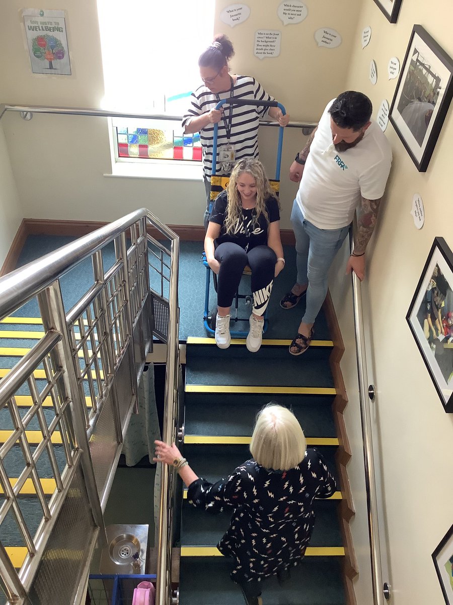 Riversideps1's tweet photo. 6 staff newly trained in the use of our evacuation chairs. Thanks Dan at FRFA. #Emergency #PEEP #trainedstaff https://t.co/sT2jPuS4UV