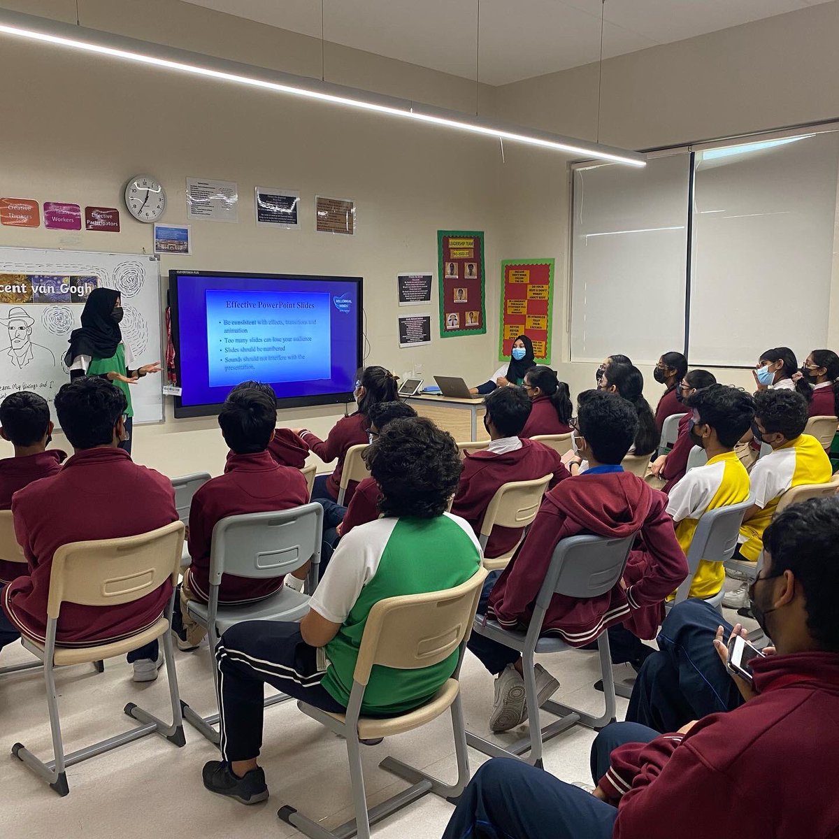 The ‘Millennial Minds’ public speaking workshop led by Zoha Jinos of Year 10i1 gave students exposure about the skills needed to become an excellent public speaker. Coping with anxiety before going up on stage &amp; presentation skills were also shared during the session.