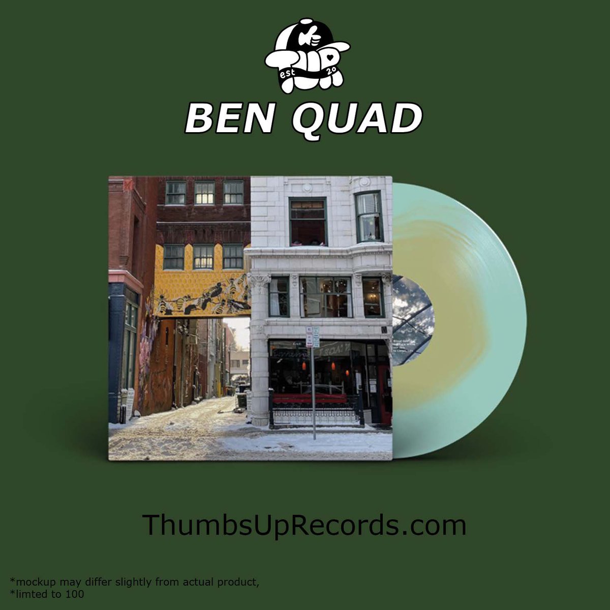 Thumbsuprecords's tweet image. The new @benquadok LP is streaming everywhere today! Preorders for vinyl are available now. Tapes are in hand and ready to ship.