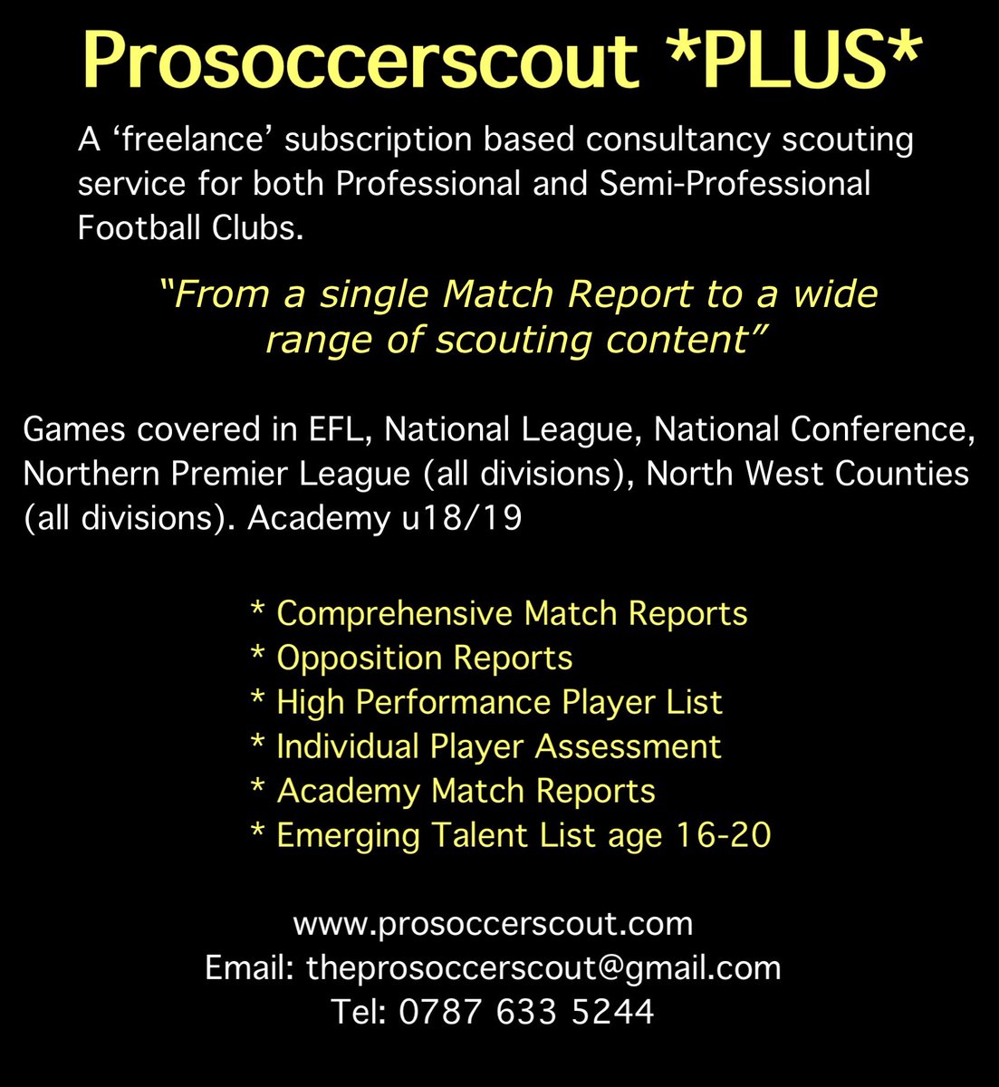 prosoccerscout's tweet photo. Ok, break over and now time to take in some games, flag up players and add to my ‘High Performance Players’ list. 

Roll on Saturday - Can’t wait !! https://t.co/z4dJjrMWgy