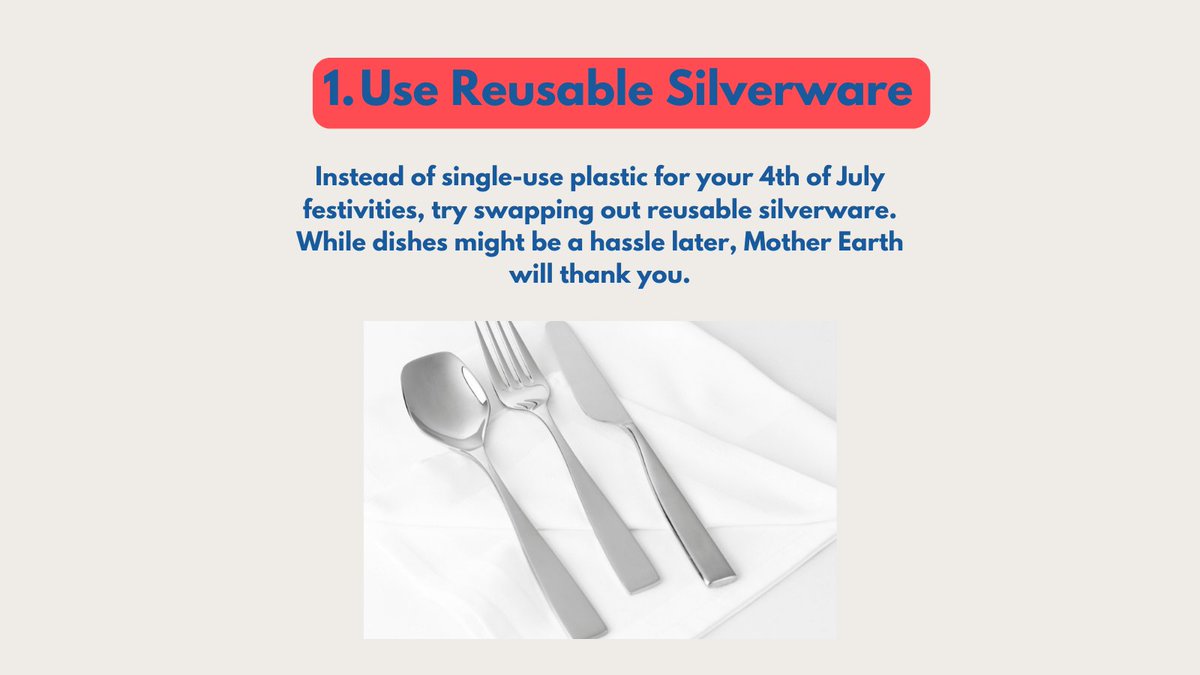 GreenUSC's tweet image. This 4th of July, keep our nation and our planet at the front of your mind with these tips on how to be #sustainable this weekend! 🇺🇸 🌭 🎇 #USCsustainability