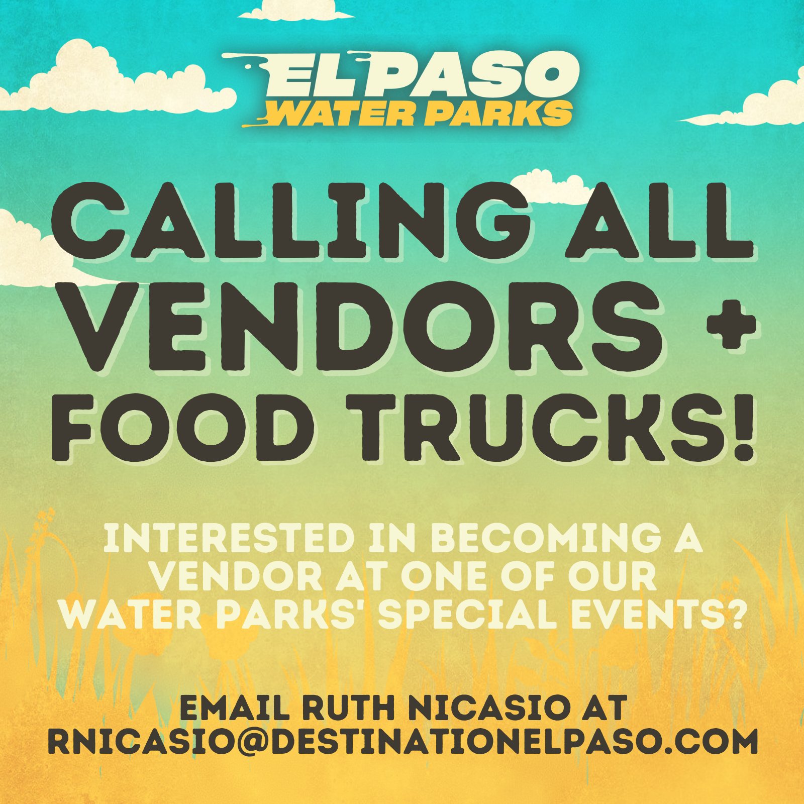 El Paso Water Parks on Twitter: "Are you a vendor, or do you know