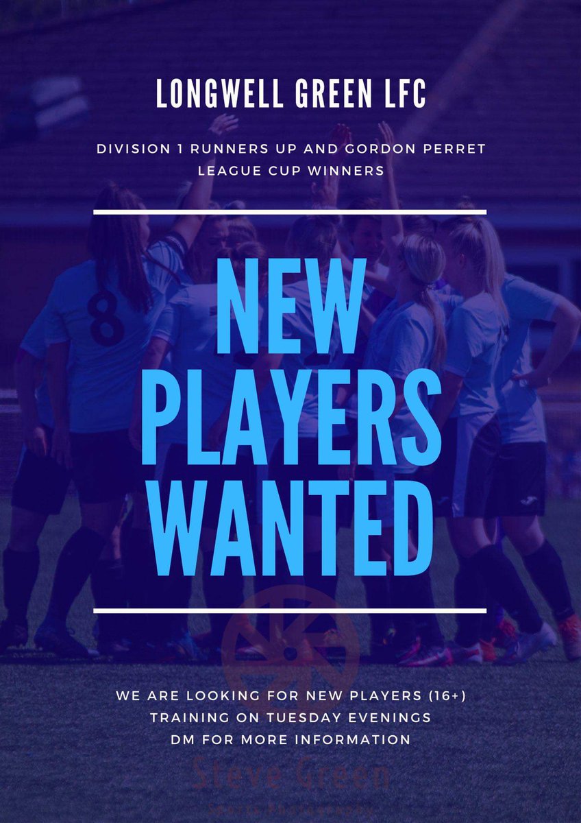 We are looking for players at <a href="/LongwellGLFC/">Longwell Green LFC</a> for the coming season! 💙💙