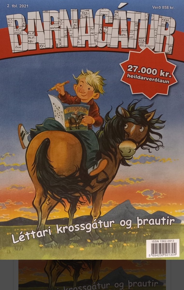 7 ára sonur minn var að svara krossgátu í vor og mér var mjög brugðið þegar ég sá orðið sem vantaði í krossgátuna. Ég sendi ábendingu á Barnagátur og fékk þetta svar í dag. Er ekki í lagi?