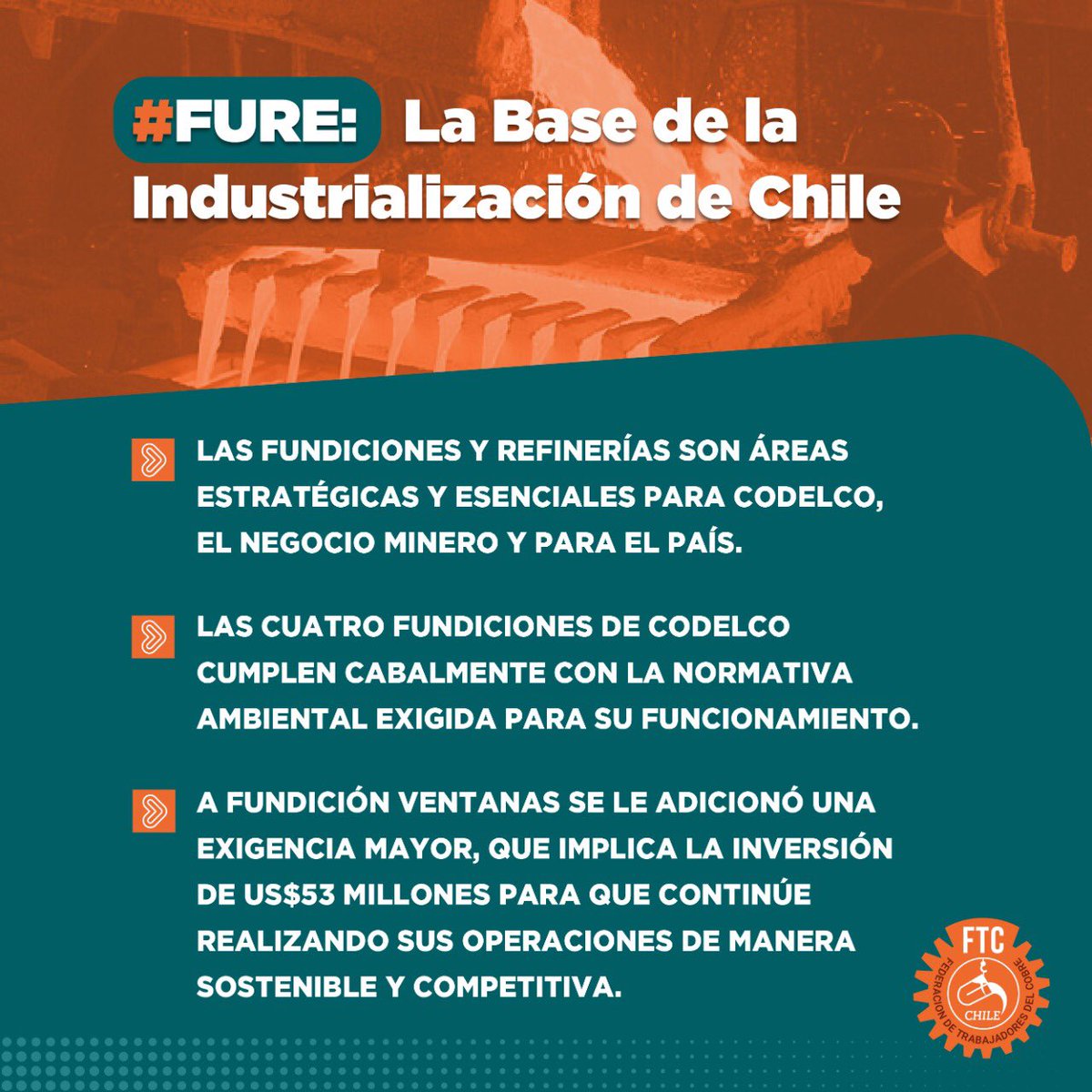 FTCobre's tweet photo. 🔴#FURE: La base de la Industrialización de Chile 🇨🇱 https://t.co/MBEMIRkWIS