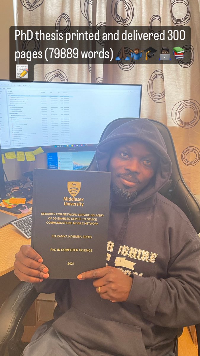 Finally it arrived, printed and binded PhD thesis 79,889 words/300 pages. #memoirs #AccidentalScientist #phd #DrEKKE on the next chapter. #addictedtoknowledge #phdchatter #academicchatter #phdlife