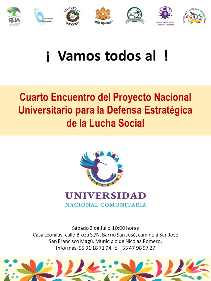 Les esperamos en este 4to Encuentro

Estamos en la antesala de iniciar los trabajos con la 1er generación de abogadas y abogados defensores de los pueblos, las organizaciones y las personas en lucha

Inminente la inscripción, los cursos propedeuticos y el inicio de clases.