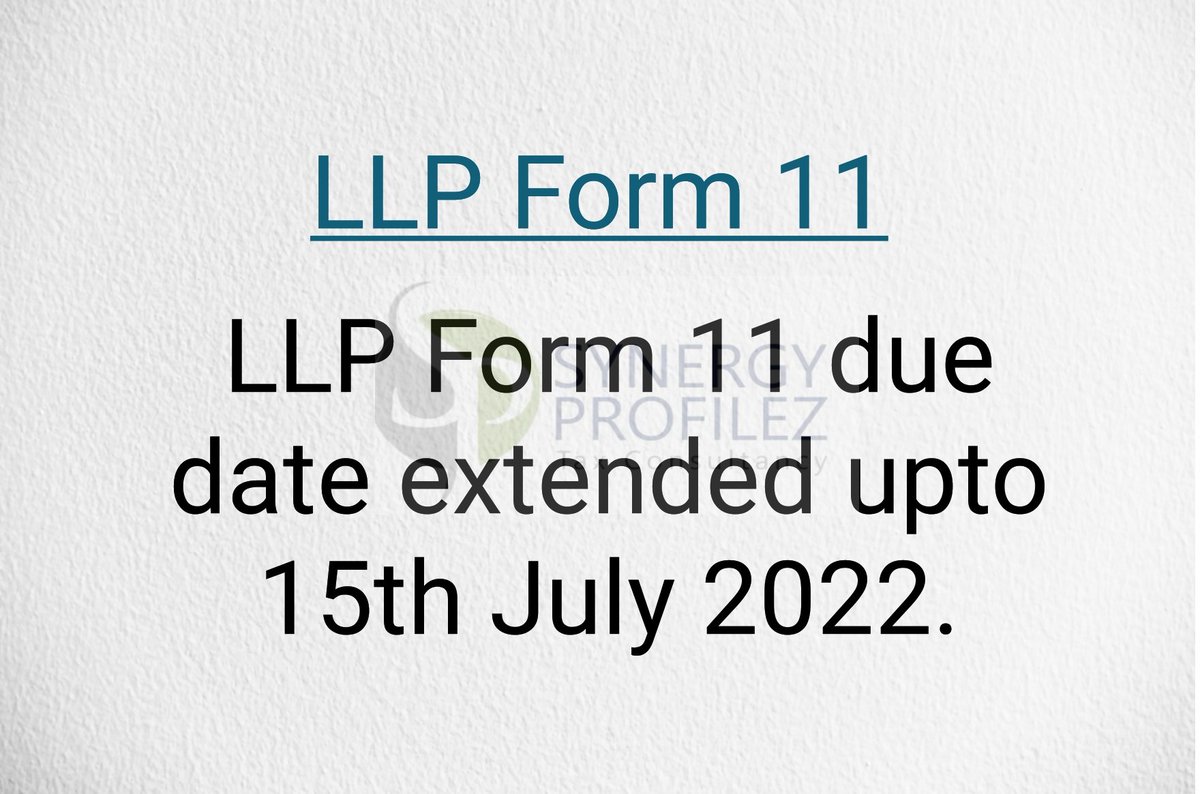 synergyprofilez's tweet image. #llpform11 #form11 #llp #llpcompliance #synergy_profilez #synergyprofilez
