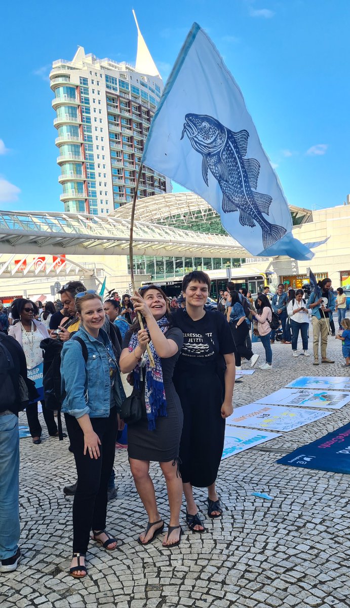 Pestka_'s tweet photo. The #ReturnOfTheCod Team at the Ocean March in Lisbon! Save the Baltic Cod! #SaveOurOcean #UNOceanConference https://t.co/T6E0FAcPB0