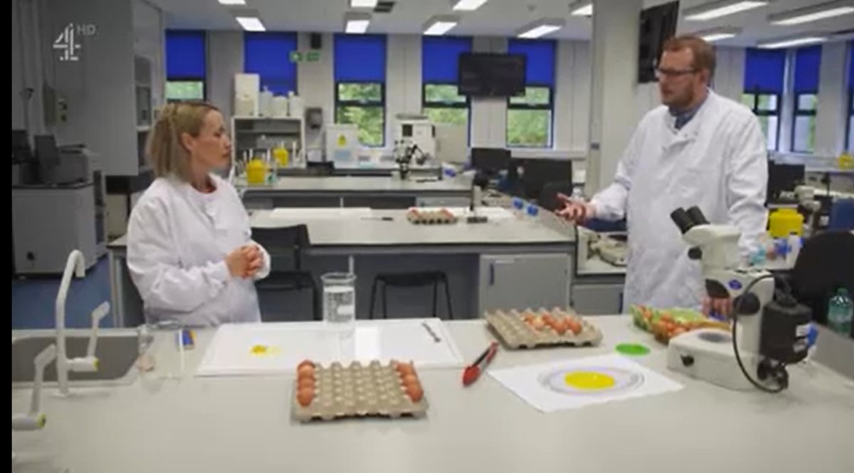 UoNPressOffice's tweet photo. How can you tell if an egg is fresh? @CormacOShea
from @UoNBiosciences demonstrated a few ways to tell on @FoodUnwrappedTV🥚🍳

Watch here from 27 mins: https://t.co/ga8BJ4tp9V https://t.co/dZ8ddiJpOI