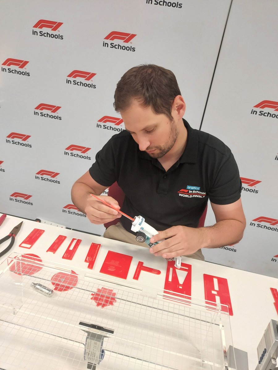 STEMRacingHQ's tweet photo. It's underway… scrutineering of our 2022 grid. It's precision design. Every 1000th gm and mm counts. #F1SWF22 #F1 https://t.co/w6BzJGY0XC