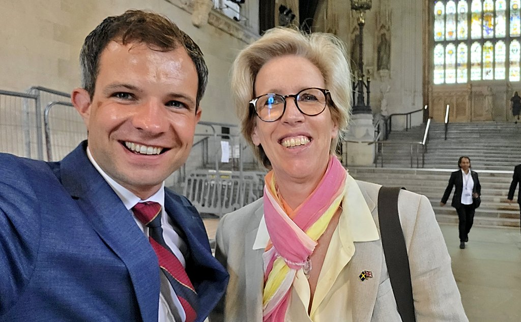 AndrewBowie_MP's tweet image. On a historic day as Sweden proceeds in its journey to full NATO membership, it was brilliant to have my great friend, and a great friend of the UK, Swedish Ambassador Mikaela Granit in @HouseofCommons! 🇬🇧🇸🇪