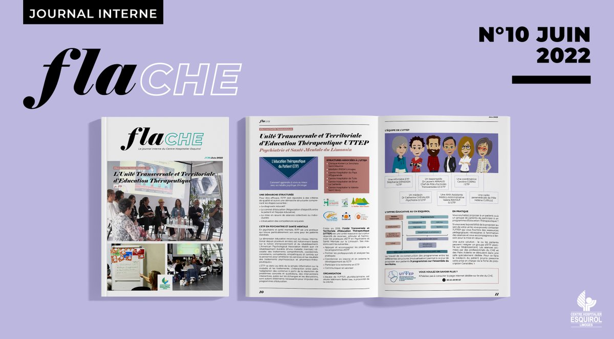 EsquirolLimoges's tweet photo. Le #FlaCHE de juin est disponible !
📌 Vous trouverez diverses informations sur des unités, zoom sur des actualités, présentation de métiers...
🧐 C'est par ici ➡ https://t.co/r58OOg5nWh
⛱ On se retrouve en septembre pour le prochain numéro !
Bonne lecture !
#Journalinterne https://t.co/3pBJ3CVxvk