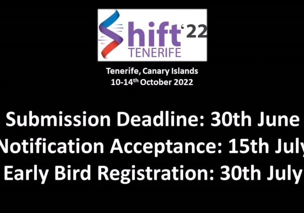 JorgeMendezRam3's tweet photo. Last call for SHIFT2022! DEADLINE ABSTRACT SUBMISSION tomorrow, 30TH JUNE 2022!!! Don´t miss the opportunity to be part of SHIFT Tenerife (10-14th October) along with outstanding list of confirmed speakers🤩. Watch and enjoy our "final call" here 🎥🎞👇
https://t.co/w2KmNnVf9E https://t.co/jWvsvscnbj
